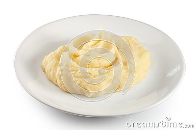 Mashed potatoes on the plate Stock Photo