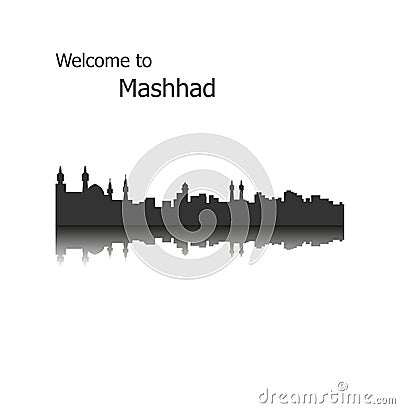 Mashhad, Iran city silhouette Vector Illustration