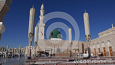 Masjid Al Nabawi lub Nabawi Meczetowy meczet profet w Medina Masjid Al Nabawi lub Nabawi Meczetowy meczet profet w Medina