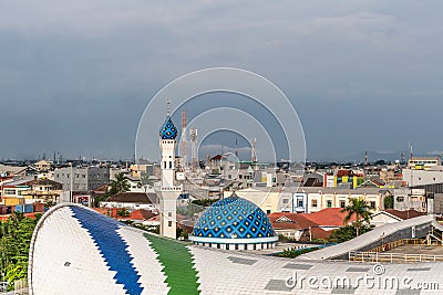 Masjid Babulssalam Pelabuhan mosque in Makassar, South Sulawesi, Indonesia Editorial Stock Photo