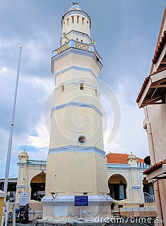 Masjid Lebuh Aceh, the 19th-century mosque in Georgetown, Penang, Malaysia. Editorial Stock Photo