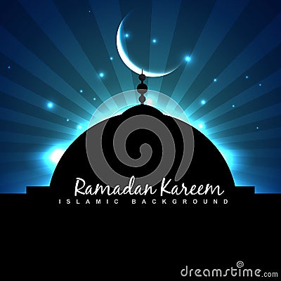 Masjid ramadan backgorund Vector Illustration