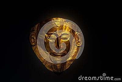 Mask of Agamemnon Stock Photo