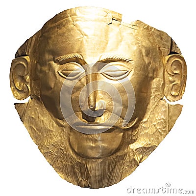 Mask of Agamemnon Stock Photo
