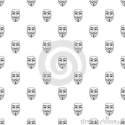 Mask of anonymous pattern, cartoon style Vector Illustration