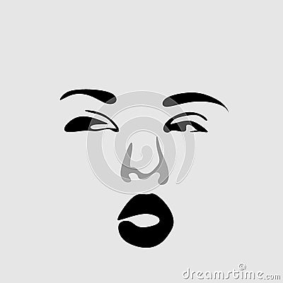 Mask with emotions. Psychology smile sadness chaos reflection anxiety.What is emotional sobriety Experience emotions without Stock Photo