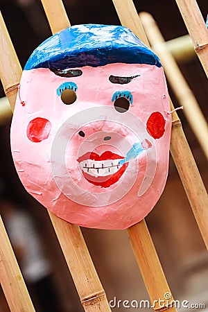 The mask nuanced sold on the streets in Hanoi Stock Photo