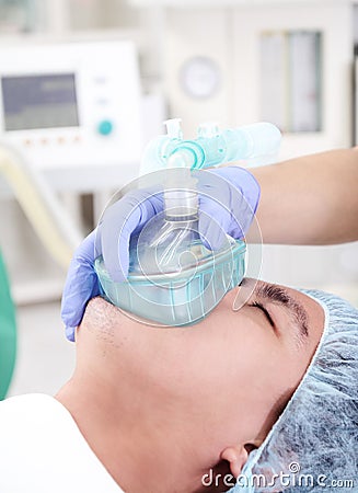Patient In Anesthesia Stock Photo