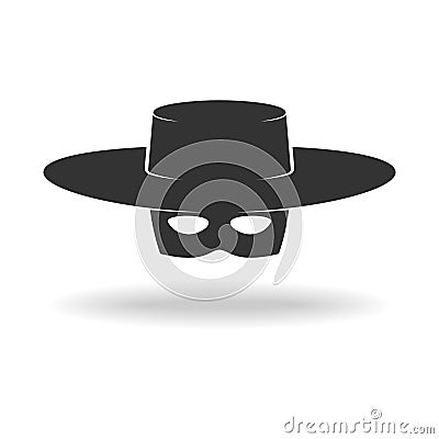 Mask Zorro graphic icon Cartoon Illustration