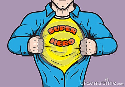 Masked comic book superhero Vector Illustration