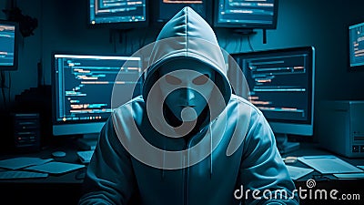 The Phantom Hacker A Dark Web Enigma. Stock Photo