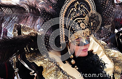 Masked lady at Venice Editorial Stock Photo