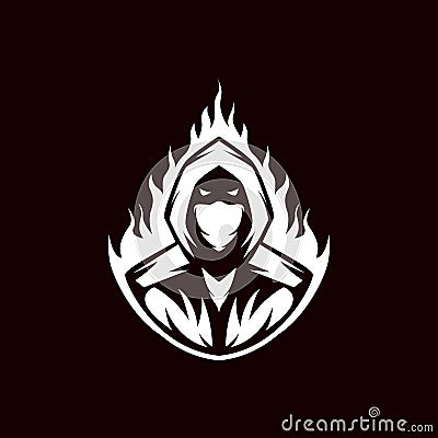 Masked man gaming or e sports logo Vector Illustration