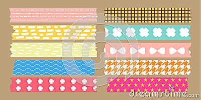 Masking tape collection Vector Illustration