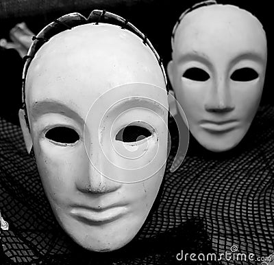Masks of the Japanese theatre Stock Photo