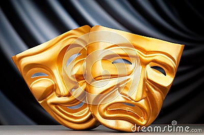 Masks - the theatre concept Stock Photo