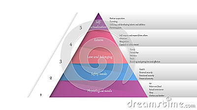 Maslow`s hierarchy of needs Vector Illustration