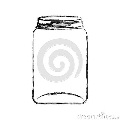 Mason jar isolated icon Vector Illustration