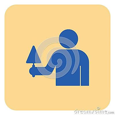 Mason worker with trowe Vector Illustration