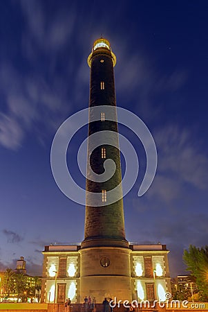 Maspalomas lighthouse in Gran Canary Editorial Stock Photo