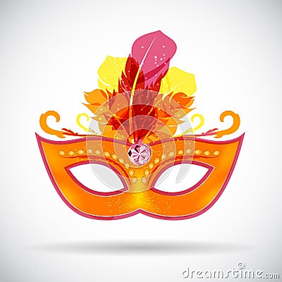 Masquerade Carnival Mask Icon Vector Illustration Vector Illustration