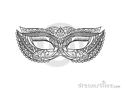 Masquerade Carnival Mask. Vector Vector Illustration