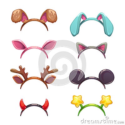 Masquerade head decor Vector Illustration