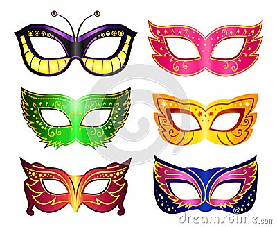 Masquerade masks Vector Illustration