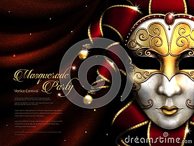 Masquerade party poster Vector Illustration