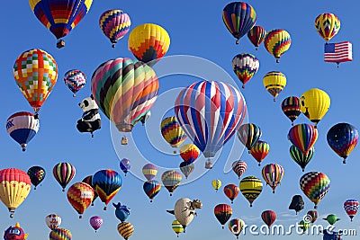 Mass Ascension - New Jersey Ballooning Festival Editorial Stock Photo