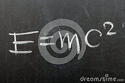 Mass energy equation Stock Photo