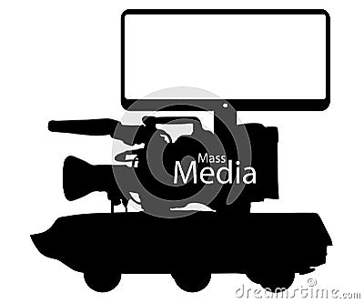 Mass media news fake, information war. Digital fraud technologies. Vector Illustration