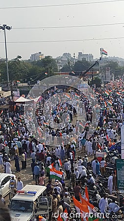 Mass protest Hyderabad Deccan India Editorial Stock Photo