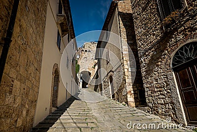 Massa Marittima, Tuscany, medieval town in Italy Editorial Stock Photo