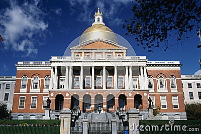 Massachusetts State Capitol Building Stock Photo
