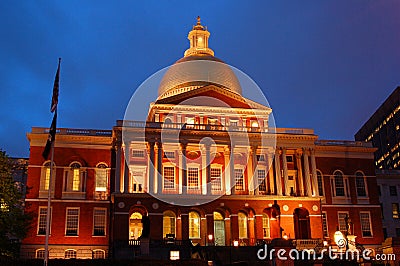 The Massachusetts State House in Boston Editorial Stock Photo