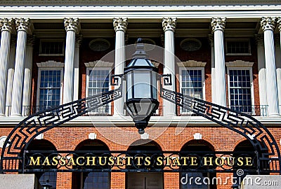 Massachusetts State House, Boston, MA. Editorial Stock Photo