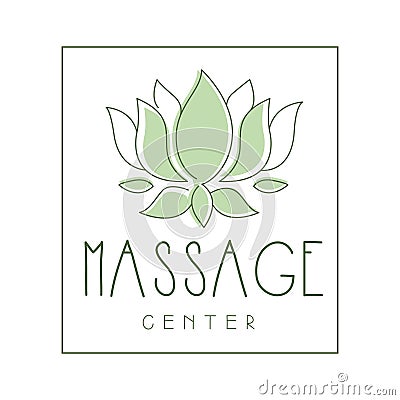 Massage center logo symbol vector Illustration Vector Illustration