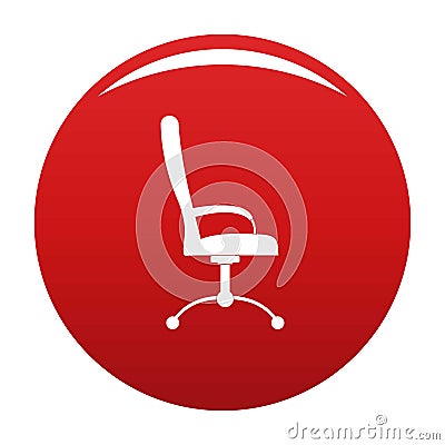 Massage chair icon vector red Vector Illustration