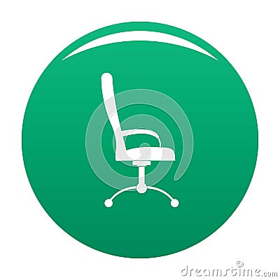 Massage chair icon vector green Vector Illustration