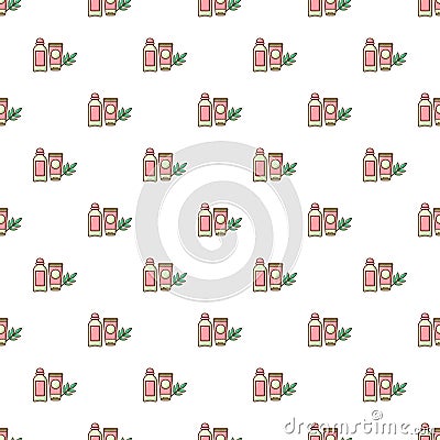 Massage cream pattern seamless Vector Illustration