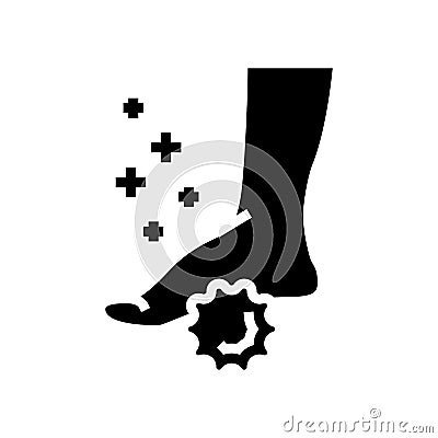 massage flat feet glyph icon vector illustration Vector Illustration