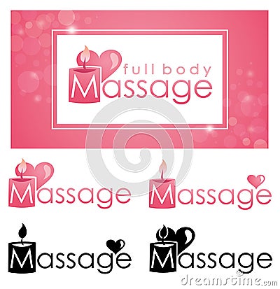 Massage gift certificate. Vector Illustration