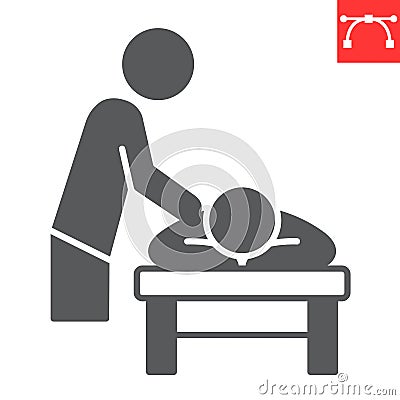 Massage glyph icon Vector Illustration