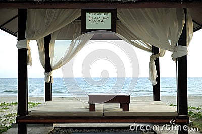 Massage hut Stock Photo