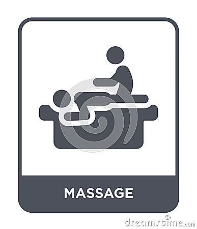 massage icon in trendy design style. massage icon isolated on white background. massage vector icon simple and modern flat symbol Vector Illustration