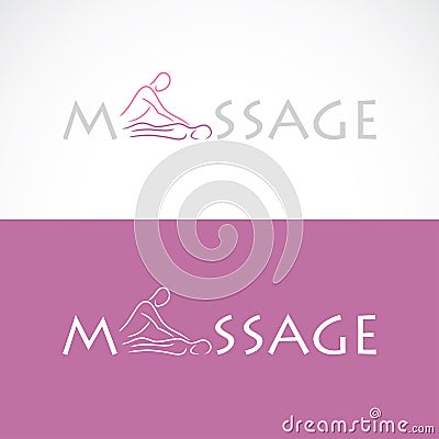 Massage label Vector Illustration