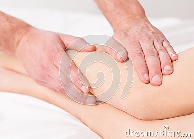 Massage lymphatic drainage therapy Stock Photo