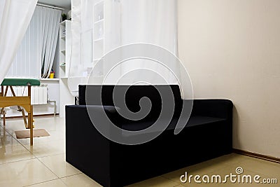 Massage room interior in wellness center Stock Photo