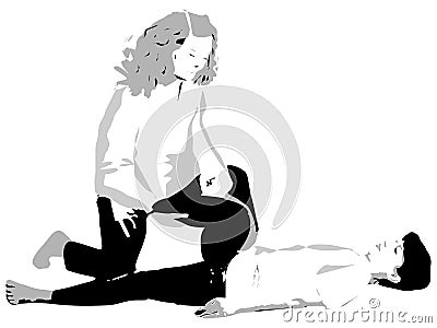 Massage shiatsu Stock Photo